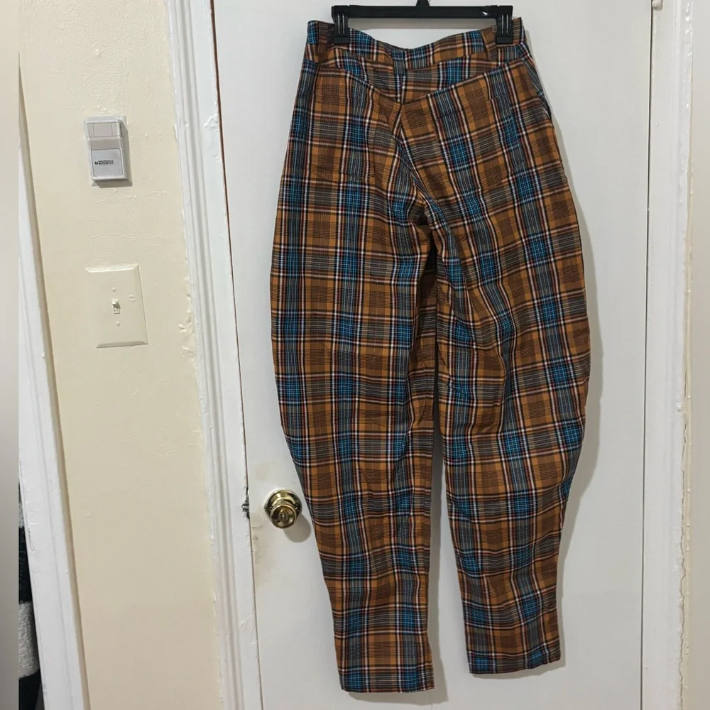 Collina Strada Plaid Orange GRR Trousers - Picture 5 of 6